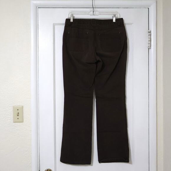 Vintage Old Navy Brown Low Rise Bootcut Pants 4 Cotton y2k Uniform Academia - Picture 7 of 8